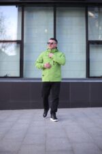 Осенняя куртка Black Vinyl ТС24-2361 для мужчины зеленая