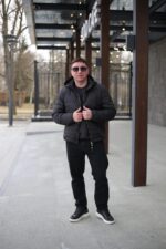 Куртка Black Vinyl BТС24-2373 в черном цвете для мужчины на осень