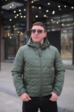 Куртка Black Vinyl ТС24-2373 в кольорі олива для чоловіка на осінь