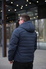 Осенняя куртка Black Vinyl BТС24-2373 в цвете темно-синий для мужчин