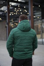 Осіння куртка Black Vinyl ТС24-2373 в зеленому кольорі для чоловіків