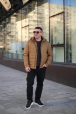 Куртка Black Vinyl ТС24-2375 в бежевом цвете для мужчины на осень