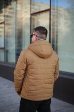 Стильная осенняя куртка Black Vinyl ТС24-2375 в бежевом цвете для мужчины