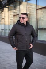 Куртка Black Vinyl ТС24-2375 в черном цвете для мужчины на осень