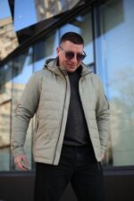 Осенняя куртка Black Vinyl ТС24-2375 для мужчины фисташковая