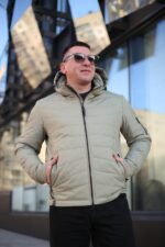 Осенняя куртка Black Vinyl ТС24-2375 в фисташковом цвете для мужчины
