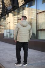 Мужская осенняя куртка Black Vinyl ТС24-2375 в фисташковом цвете