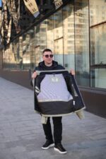 Осенняя теплая куртка Black Vinyl ТС24-2375 в фисташковом цвете для мужчины