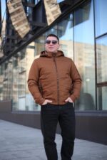 Куртка Black Vinyl ТС24-2375 в коричневом цвете для мужчины на осень