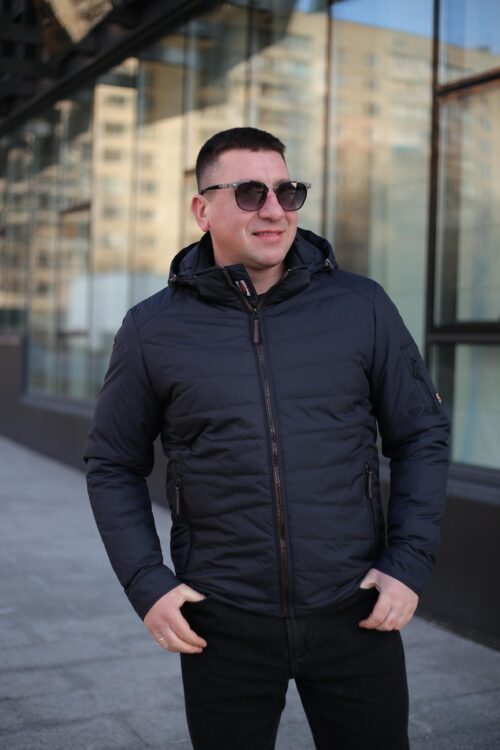Куртка Black Vinyl ТС24-2375 в цвете темно-синий для мужчины на осень
