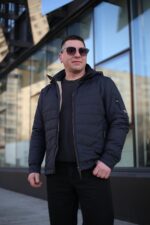 Осенняя куртка Black Vinyl ТС24-2375 в цвете темно-синий для мужчины