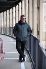 Осіння куртка Black Vinyl TC24-2388 для чоловіка в кольорі малахіт