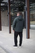 Чоловіча осіння куртка Black Vinyl ТС23-2200 в кольорі малахіт