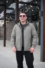 Куртка Black Vinyl ТС23-2200 в кольорі олива для чоловіка на осінь