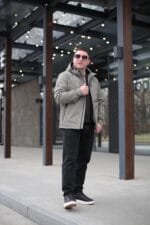 Осіння куртка Black Vinyl ТС23-2200 для чоловіка олива