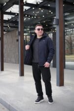 Куртка Black Vinyl ТС23-2200 в синьому кольорі для чоловіка на осінь