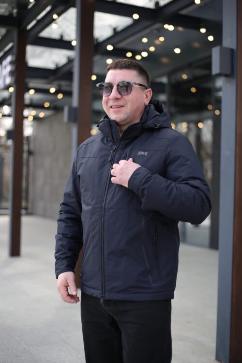 Осенняя куртка Black Vinyl ТС23-2200 для мужчины синяя
