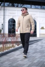 Куртка Black Vinyl ТС24-2356 в бежевом цвете для мужчины на осень