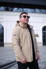 Осенняя куртка Black Vinyl ТС24-2356 для мужчины бежевая