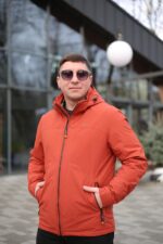 Осенняя куртка Black Vinyl ТС24-2356 для мужчины терракотовая