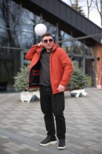 Осенняя куртка Black Vinyl ТС24-2356 в терракотовом цвете для мужчин