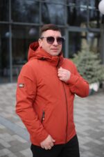 Осенняя куртка Black Vinyl ТС24-2356 в терракотовом цвете для мужчины