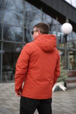 Теплая осенняя куртка Black Vinyl ТС24-2356 в терракотовом цвете для мужчины