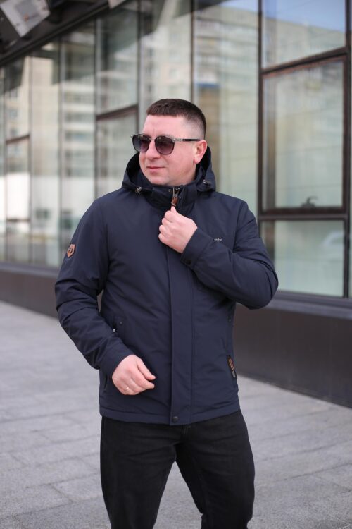 Стильная осенняя куртка Black Vinyl ТС24-2336 в цвете темно-синий для мужчины