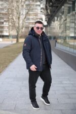 Куртка Black Vinyl ТС24-2336 в цвете темно-синий для мужчины на осень