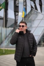 Стильная осенняя куртка MALIDINU M24SSC-1011 в черном цвете для мужчины в черном цвете
