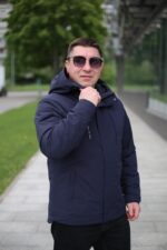 Стильная осенняя куртка MALIDINU M24SSC-8020 в синем цвете для мужчины