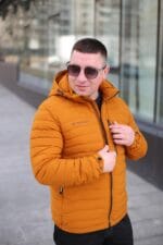 Теплая осенняя куртка Zero Frozen ZF50472 в горчичном цвете для мужчины