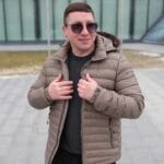 Куртка Zero Frozen ZF50482 в бежевому кольорі для чоловіка на осінь