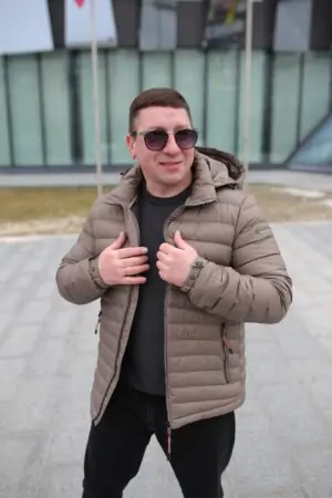 Куртка Zero Frozen ZF50482 в бежевому кольорі для чоловіка на осінь