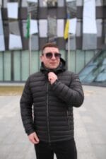 Мужская осенняя куртка Zero Frozen ZF50482 в черном цвете