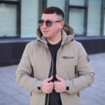 Стильна осіння куртка Zero Frozen ZF50488 в бежевому кольорі для чоловіка