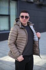 Осенняя куртка Zero Frozen ZF50497 в бежевом цвете для мужчины