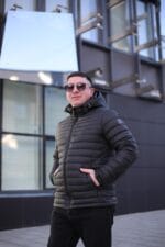 Осіння куртка Zero Frozen ZF50497B для чоловіка з капюшоном чорна