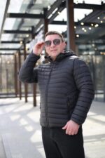 Мужская осенняя куртка Zero Frozen ZF50503 в черном цвете