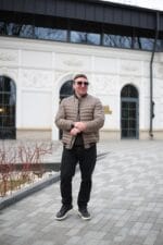 Тепла осіння куртка Zero Frozen ZF50509 в бежевому кольорі для чоловіка