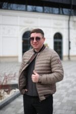 Стильна осіння куртка Zero Frozen ZF50509 в бежевому кольорі для чоловіка