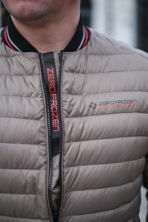 Мужская осенняя куртка Zero Frozen ZF50509 в бежевом цвете