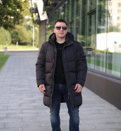 Зимняя куртка Black Vinyl С23-2278С в черном цвете для мужчины